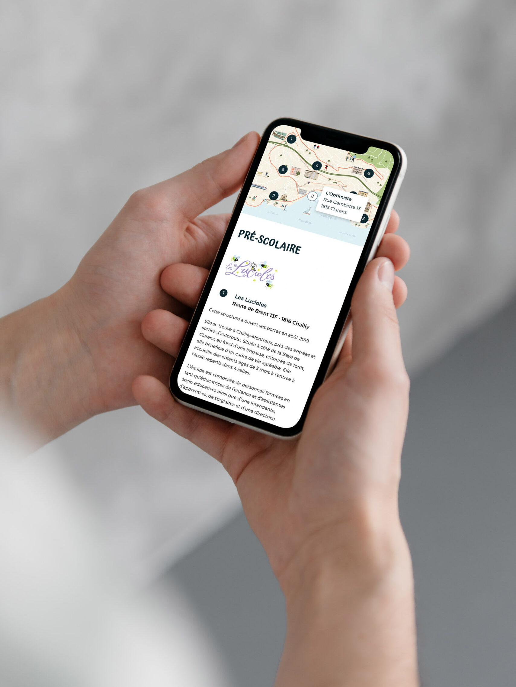 Site internet sur mobile FACEME